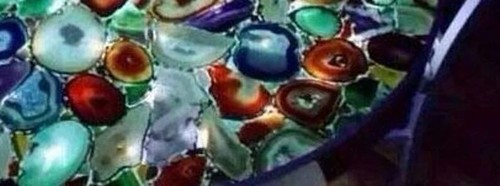 30" Premium Agate Multistone Coffee Table with Artistic Flair for Balcony Decors - Picture 4 of 8