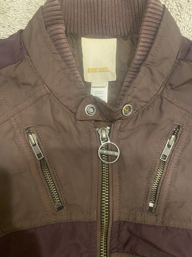 DIESEL Motorcycle Jacket - Large - Near Mint - Brown Maroon Color - Mens - Picture 2 of 6