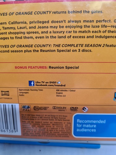 The Real Housewives Of Orange County : Season 2 Very Good Condition Region 2, 4 - Picture 3 of 3