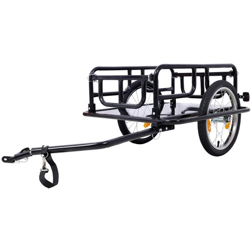 Foldable Bike Cargo Trailer Universal Bike Hitch Bicycle Wagon Trailer 16" Wheel - Picture 3 of 19