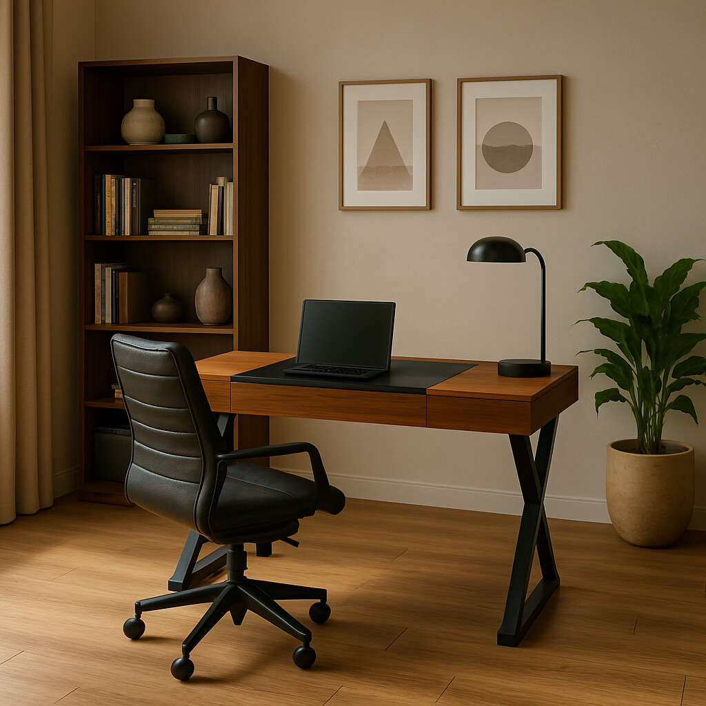 Homeology ADONIS Gloss White And Chrome Ergonomic Home Office Luxury Computer Desk~5024578952320 06c Mp - View #7
