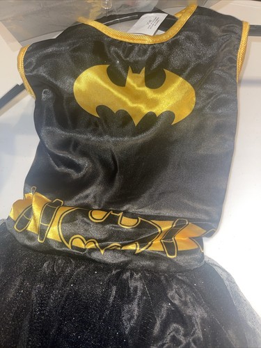 BATGIRL SUPERHERO GIRLS HALLOWEEN COSTUME 4/6 TUTU/CAPE/GAUNTLETS EYE MASK - Picture 3 of 8