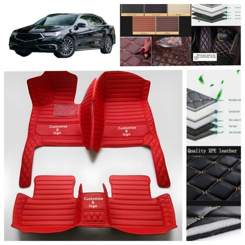 New For Acura TL 1999-2014 Car Floor Mats Waterproof Leather Carpets Foot Liners - Foto 3 di 35