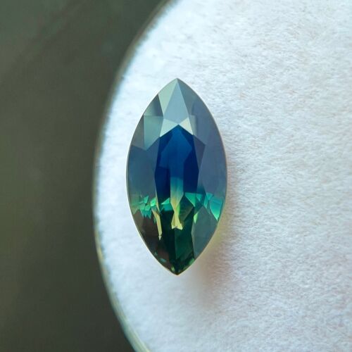 3.07ct Australian Bi Colour Sapphire GIA Certified Untreated Parti Gem 12x6.2mm - Picture 8 of 9
