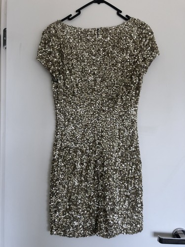 Portmans Shift Dress Size 6 - Gold Luxe Sequin - Picture 3 of 4