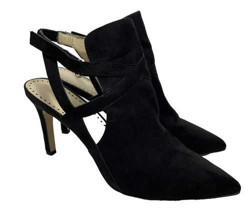 Adrienne Vittadini Black Suede Close Toe Ankle Stilletto Shoes 8.5M Womens - Picture 5 of 10