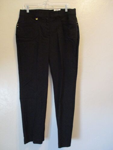 Pantaloni JM Collection donna taglia 12S curvy fit gamba dritta controllo pancia neri - Foto 2 di 9
