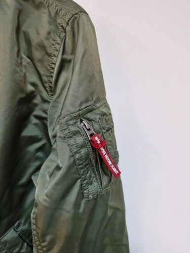 Alpha Industries Brown Bomber Jacket Full Zip Women Size: XS - Picture 3 of 7
