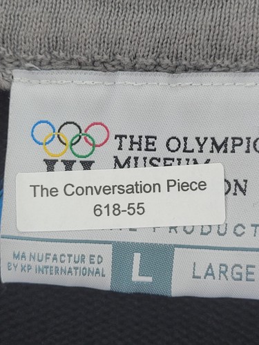 The Olympic Museum Collection Sweater Innsbruck 1964 Mens Large Black 1/4 Zip - Picture 12 of 12