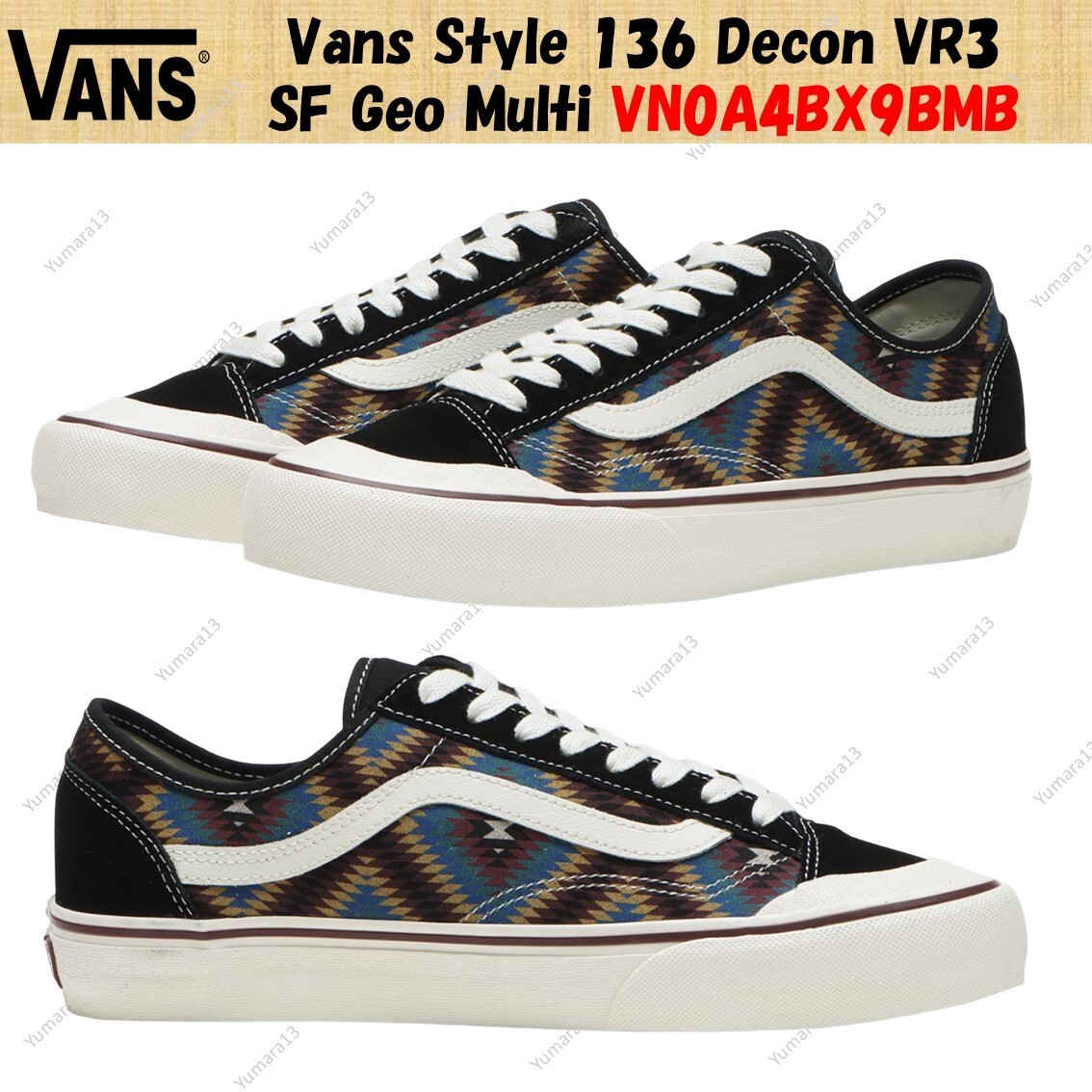Vans Style 136 Decon VR3 SF Geo Multi VN0A4BX9BMB Men's Size