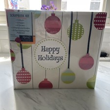 NEW 8" by 8" Scrapbook Kit.  Happy Holidays  . Markings by C.R. Gibson 3D Front