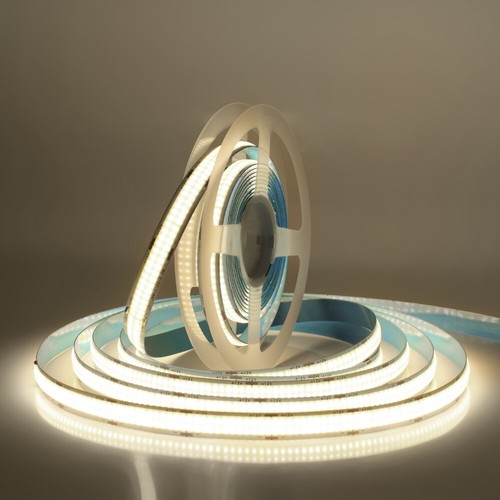 COB LED Strip Lights 600Leds/m Flexible Tape Cabinet Lighting White Warm 12V 24V - Picture 20 of 24