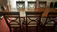 Large solid mahogany table manufactured from whaling shipwright wood supplies in