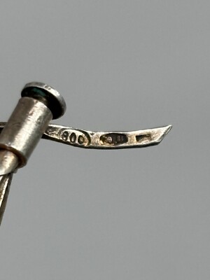 Broche Antique Grande orchidée Argent Art Nouveau Antique Brooch Large