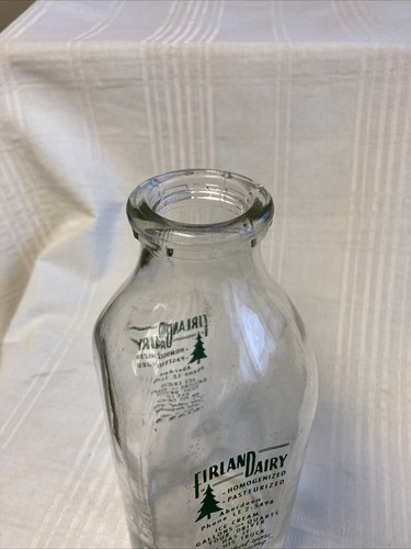 Vintage Quart Milchflasche Firland Dairy Tanne Land Dairy Aberdeen Washington Tree - Bild 12 von 19