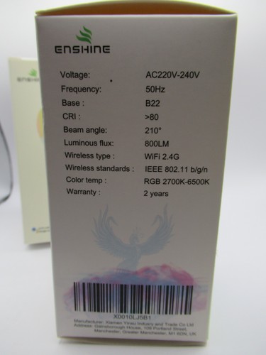 1x Enshine A60 Smart LED WLAN Glühbirne LED entspricht 60Watt B22 Fassung - Bild 2 von 5