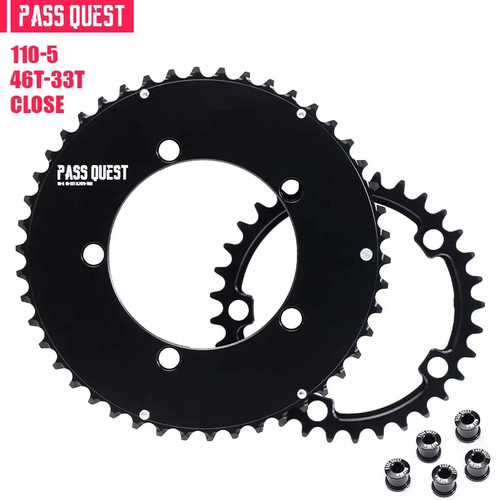 Folding Road Bike 56-42T 54-40T 53-39T Double Chainring 130BCD Hollow Chainwheel - Picture 23 of 42