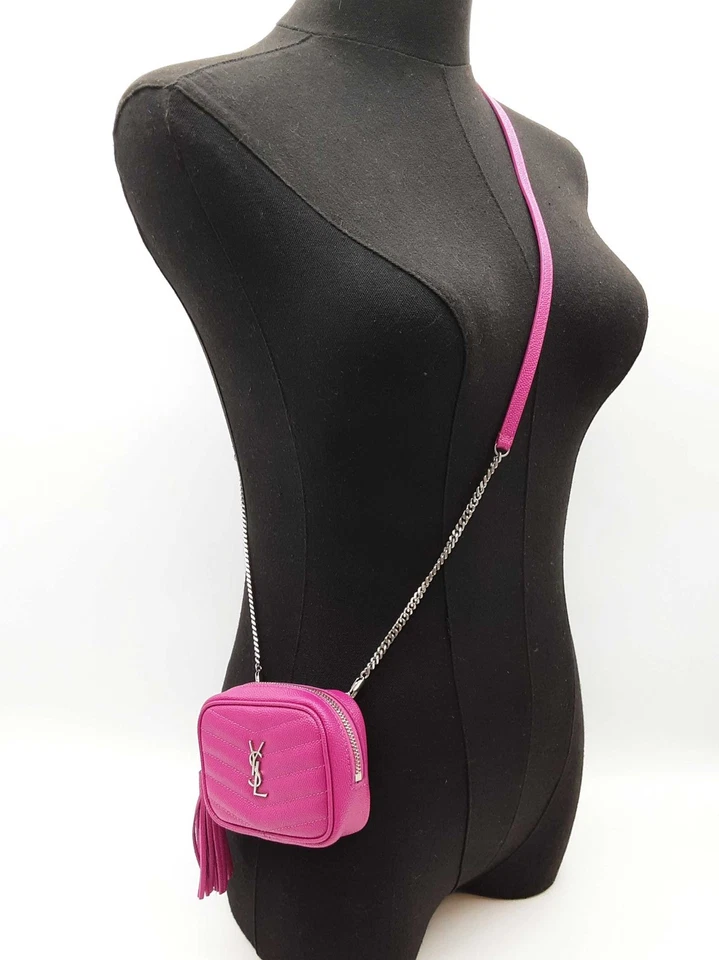 Bolso Bandolera Yves Saint Laurent Ysl Baby Lou Cámara Cuero Rosa Do0925orxde Foto 2 de 4