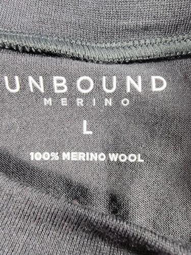 Unbound Merino Shirt Mens Large Gray Long Sleeve 100% Wool Baselayer Hiking 1 - Picture 3 of 10