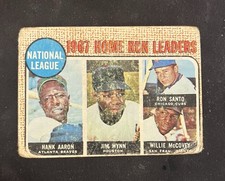 1968 Topps Homerun Leaders #5 - Aaron/Wynn/McCovey/Santo