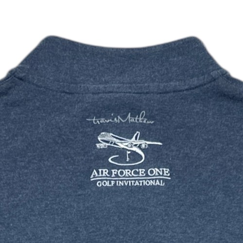 Travis Mathew Air Force One Golf Invitational 1/4 Zip Pullover Mens Medium Blue - Picture 4 of 10