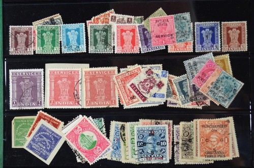 INDIA Stamps on 2 sides of large stock card mixed good lot (K54) - Picture 6 of 6
