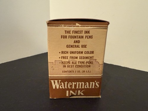 Waterman Ink Aztec Brown Tip Fill Flasche Made in USA mit Box - nie benutzt - Bild 10 von 12