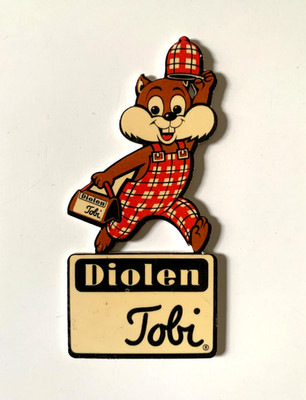 Alte Werbefigur Hamster Toby Diolen 60er Jahre Retro selten, 7,6 cm NEU