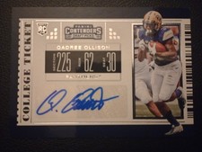 2019 Panini Contenders Qadree Ollison AUTOGRAPH Pittsburgh