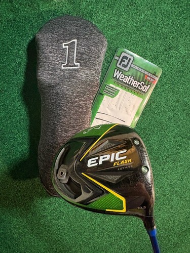 Callaway EPIC Flash Star Driver Regular Flex RH W New Grip + free FJ glove