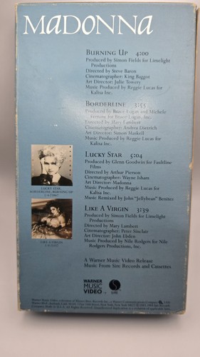 1984 Vintage Madonna Music Video VHS Tape Sampler Like A Virgin - Picture 2 of 3