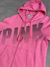 Victoria's Secret Pink zip up hoodie size Large dated 09/2015 Used