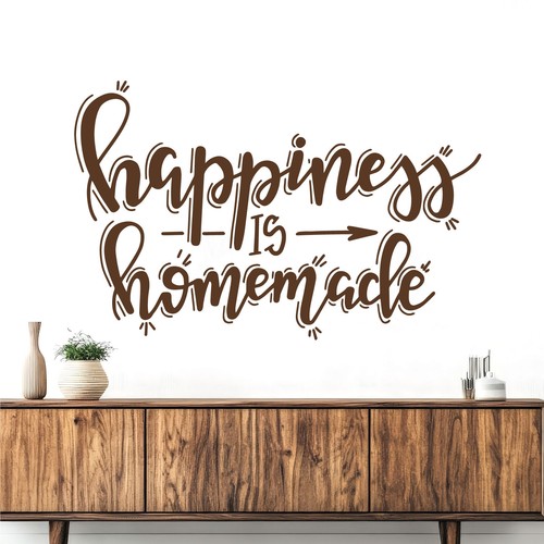 Happiness is Homemade - Home Quote Decal Wall Sticker - Picture 3 of 8