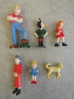 Vintage Marx PL-508 Lil Abner Orphan Annie Mammy Yokum Etc 6 Figures