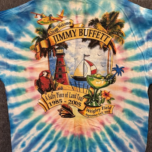 Jimmy Buffett Wrigley Field A Salty Piece Of Land Tour 2005 XL Shirt Tie Dye 359 - Picture 4 of 8