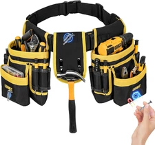 Heavy-Duty Magnetic Tool Belt with 27 Pockets for Electricians and Carpenters