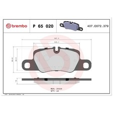 Satz Bremsbeläge Bremsklötze hinten für Porsche Panamera 970 971 976 | 613158
