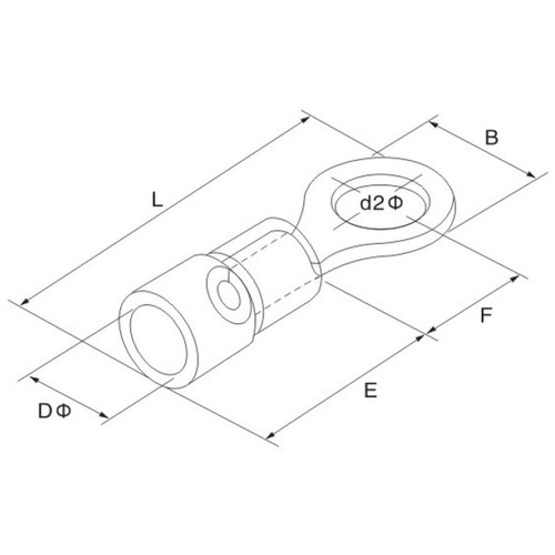 25x Ringkabelschuh teilisoliert 0,5-1,5mm² Lochdurchmesser M6 Rot Ringzunge Kupf - Picture 2 of 2