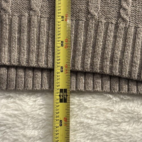 American Eagle Cable Knit Sweater Womens Medium Light Brown Long Sleeve Top - Picture 4 of 5