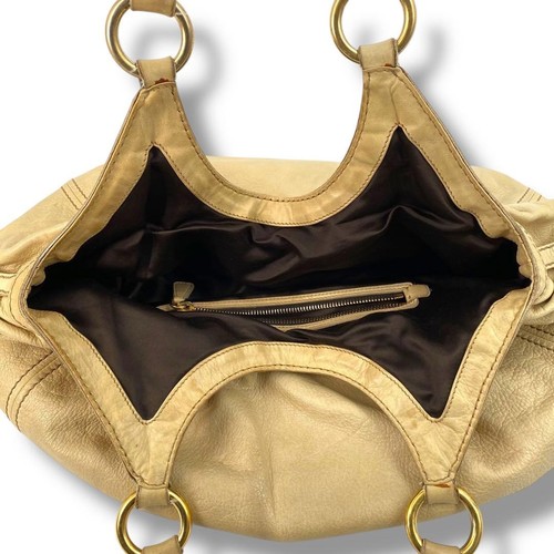 Bolso de Mano Miu Miu Archive Cuero 00s Vintage Beige Usado Excelente+ Auténtico - Imagen 9 de 13