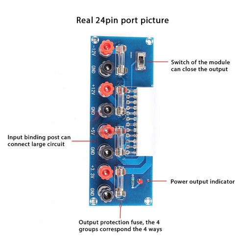 XH-M229 Desktop Computer Chassis Power Supply ATX Transfer Board Power Take off - Picture 4 of 6