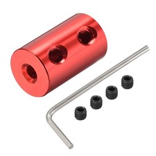 3mm to 3mm hard hole coupler screw set L20XD12, dark red, 4pcs