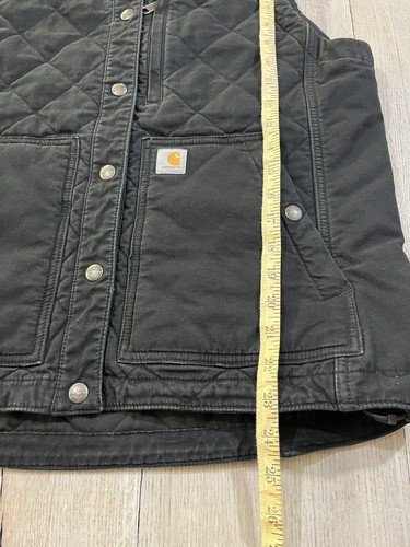 Carhartt Women’s RUGGED FLEX® RELAXED FIT CANVAS INSULATED RIB COLLAR VEST SZ M - Picture 5 of 13