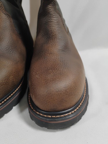Schmidt Steel Toe Western Work Boots Men's 11 W Brown NWT - Picture 3 of 17