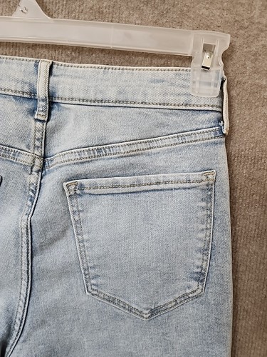 Jeans capri ajustados Old Navy Rockstar para mujer 6 azules lavado claro elásticos NUEVO - Imagen 9 de 13