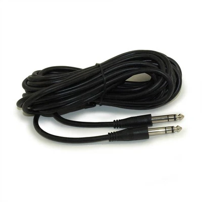 MY CABLE MART 25ft 1/4inchinch Stereo TRS Phono Cable Male to Male 28AWG Nickel Plated