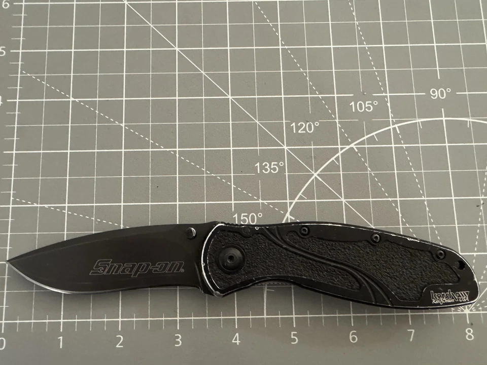 Hoja de borde liso negra KERSHAW SNAP-ON 1670BLKSO 'Blur' 7,9" abierta RARA -2005- Foto 3 de 4