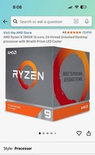 AMD Ryzen 9 3900X Processor (3.8 GHz, 12-Cores, Socket AM4) Boxed -...