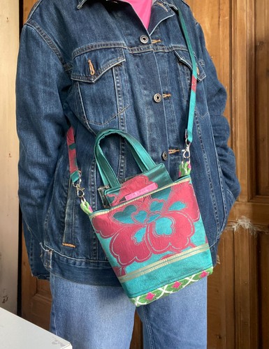 Upcycling Kimono Tasche aus Antik Obi – Nachhaltige recycle Handtasche - Bild 7 von 13