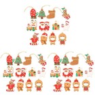 36 PCs Lebkuchen -Ornamente Weihnachtsbaum Hängende Weihnachtsfeier